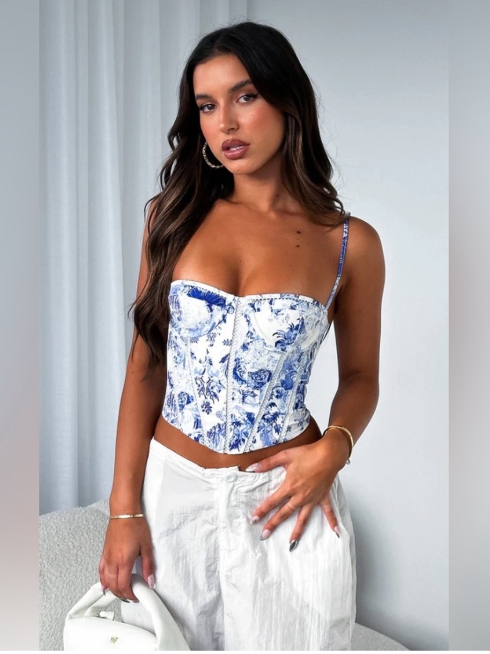 NWT White Fox Needed You Bustier Women’s Size X-Small In Blue Iris